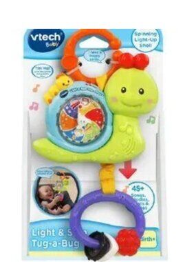 NIB VTech Light & Spin Tug-a-Bug - Musical Snail Stroller Toy 0-24M